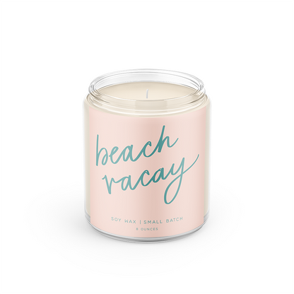 Beach Vacay Script Candle