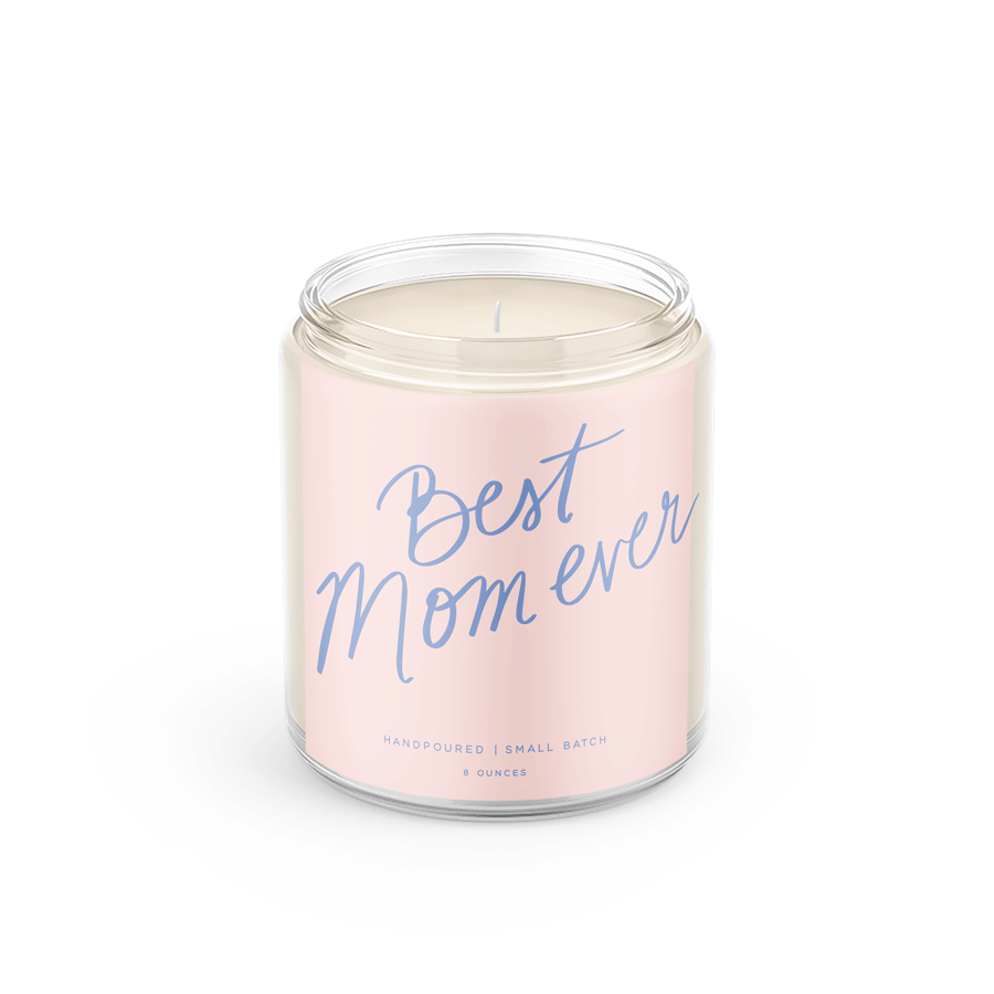 Best Mom Ever Script Candle