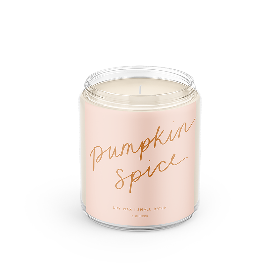 Pumpkin Spice Script Candle