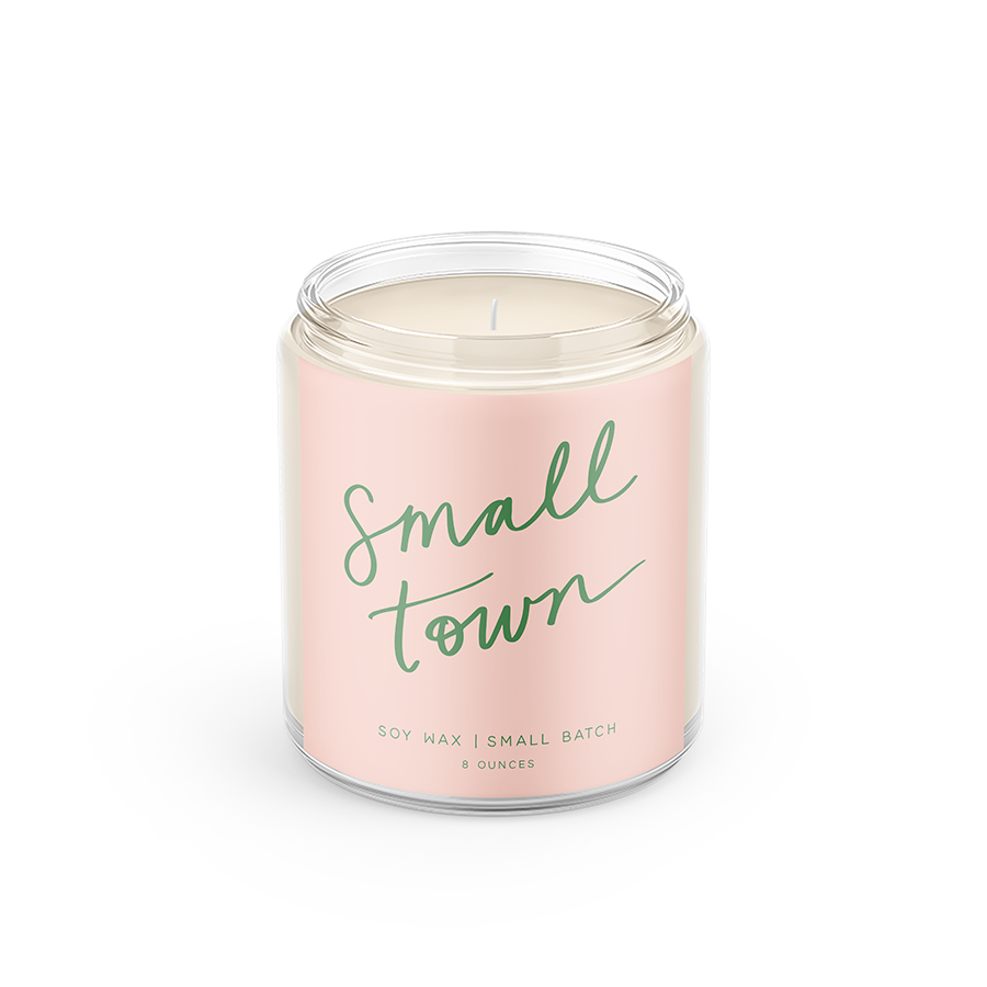 Small Town Script Candle